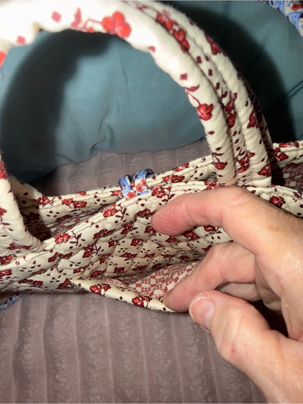 Vera Bradley Mini Original Tote Bag in the floral Rachel Ditsy pattern NWOT - Picture 5 of 8